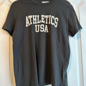 Graphic Tee “Athletics USA” size medium washed black / charcoal color